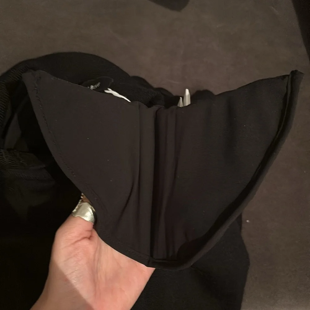 NWT Anine Bing Freja Dress S Wool Cashmere Black Gold Button Sweater Knit Henley - Picture 6 of 11